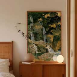 Japanese Waterfall Poster, Zen Landscape Print, Nature Wall Art - thumbnail 2