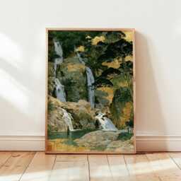 Japanese Waterfall Poster, Zen Landscape Print, Nature Wall Art - thumbnail 4