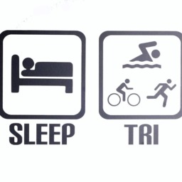 Eat Sleep Tri Repeat Vinyl Wall Art Triathlon Decals/stickers - Various Colours - thumbnail 2