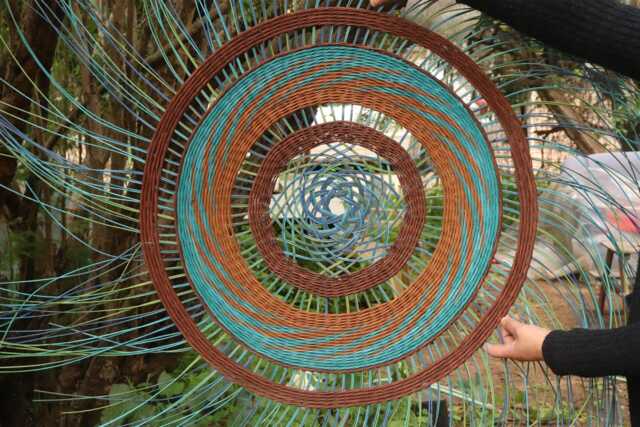 Large Woven Wall Art, Mandala, Hand Made Hanging, Dream Catcher - image 1