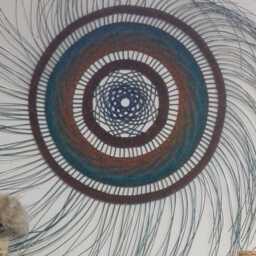 Large Woven Wall Art, Mandala, Hand Made Hanging, Dream Catcher - thumbnail 3