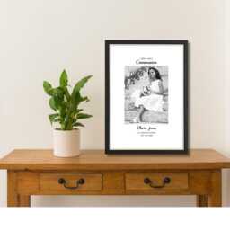 First Holy Communion Personalised Photo Print - 1st Religious Keepsake Gift Custom Frame - thumbnail 2