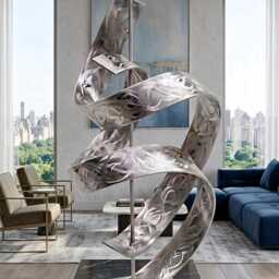 Metal Sculpture Handcrafted Luxury Modern Art, Indoor Or Outdoor - thumbnail 2