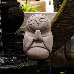 Jizo Buddha 8 Inch/20 cm, Zen Buddha, Statue, Sculpture, Room Decor, Garden Birthday Gift, Patio Gift Idea - thumbnail 3