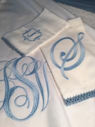 Seersucker Personalized Swaddle Blanket, Personalizedburp Cloth, Baby Name Newborn Blanket - thumbnail 1