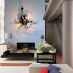 Design Lighting, New York Statue Of Liberty 75 Or 60 cm Shiny Black, Wall Lamp Design, Deco New York, Lighting Nyc - thumbnail 2