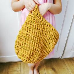 Crochet Cotton Wall Hanging Basket Boho Storage Organizer - thumbnail 4