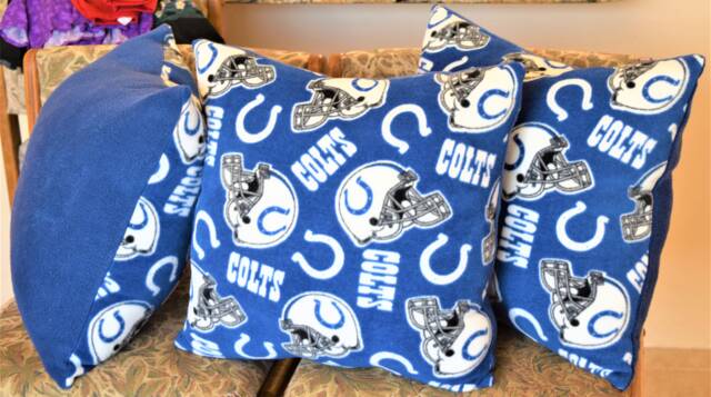 Fleece Sports Team Pillows - Colts, Broncos, Cardinals Or Other University & Professional Teams - image 1