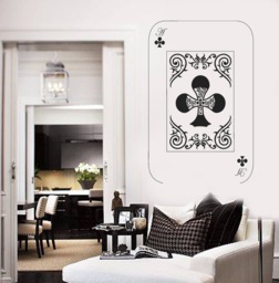 Wall Vinyl Decal Gaming Playing Cards Deck Ace Crosses Poker Play Room Decor - #2684Dn - thumbnail 1
