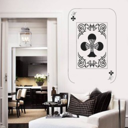 Wall Vinyl Decal Gaming Playing Cards Deck Ace Crosses Poker Play Room Decor - #2684Dn - thumbnail 2