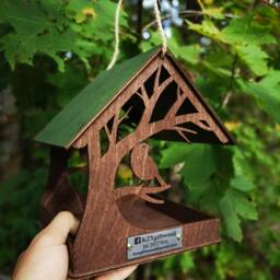 Bird Feeder/Birdhouse Garden Decor Wooden Bird - thumbnail 3