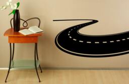 Road Highway Wall Decal Vinyl Stickers Roadway Home Interior Design Art Murals Bedroom Decor - 10R01D - thumbnail 1
