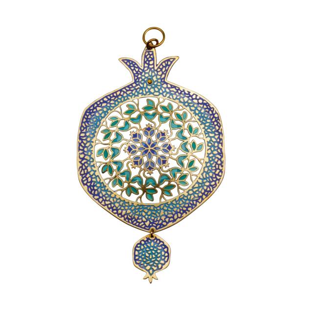 Enamel Pomegranate Wall Art - Rosh Hashanah Jewish Gift - image 1