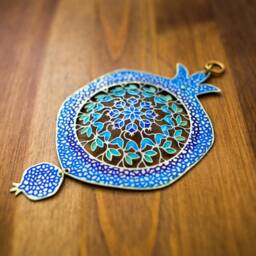 Enamel Pomegranate Wall Art - Rosh Hashanah Jewish Gift - thumbnail 2