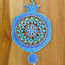 Enamel Pomegranate Wall Art - Rosh Hashanah Jewish Gift - thumbnail 3