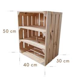 Wooden Crate Shoe Rack Plant Shelf Entryway Storage - thumbnail 4