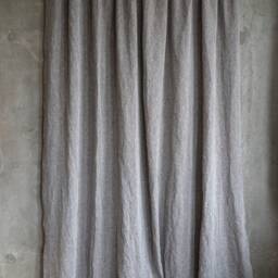 Natural Linen Curtains in Scandinavian Style, Organic Rustic Window Treatment, Bedroom Drapery Panel - thumbnail 2
