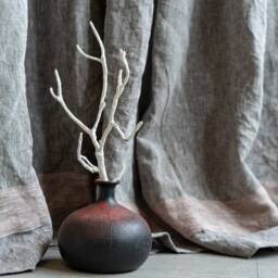 Natural Linen Curtains in Scandinavian Style, Organic Rustic Window Treatment, Bedroom Drapery Panel - thumbnail 3
