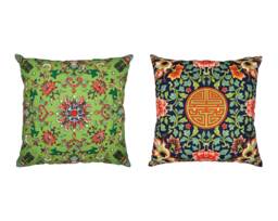 Decorative Pillows, Chinoiserie Cushion Covers, Throw Japanese Gifts, 18x18 Pillow Covers - thumbnail 1