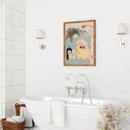 Funny Guinea Pig Bathroom Art Print - Shower Wall Quirky Animal Cute Decor Pet Lover Gift - thumbnail 2