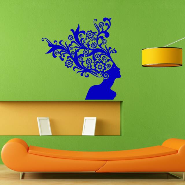 Floral Hair Style Nail Beauty Salon Spa Shop Barbershop Wall Sticker Vinyl Mural Decal Home House Apartment Art Decor Free Shipping L030 - image 1