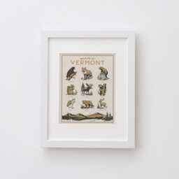 Vermont Wildlife Wall Art Print - Vintage Poster Design, Archival Quality Matte Fine Art Print. Outdoor, Wilderness Gift - thumbnail 3