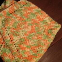 Hand Knitted Baby Blanket Soft Acrylic Chenille Lap Blanket - thumbnail 3