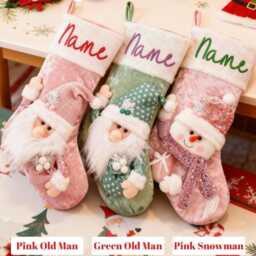 Custom Christmas Stockings With Embroidered Name, Personalized Decorations, Customizable Gifts, Christmas Tree Decorations - thumbnail 2