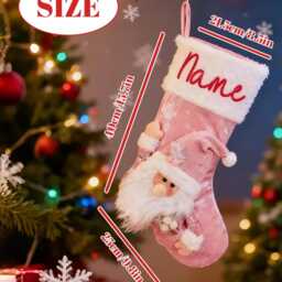 Custom Christmas Stockings With Embroidered Name, Personalized Decorations, Customizable Gifts, Christmas Tree Decorations - thumbnail 3