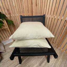 Green Thin Stripe Scatter Cushion, Green Cushion, Stripe Cushions, Cushionsl - thumbnail 4