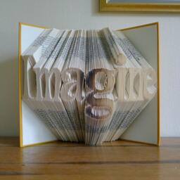 Best Selling Items - Unique Present Custom Folded Book Sculpture Imagine Your Choice Of Words Boyfriend Girlfriend Gift - thumbnail 3