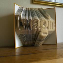 Best Selling Items - Unique Present Custom Folded Book Sculpture Imagine Your Choice Of Words Boyfriend Girlfriend Gift - thumbnail 2