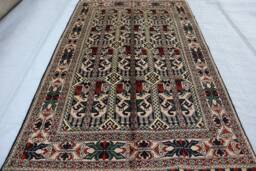 3x5 Handmade Afghan Rug - Area Bukhara Design Wool Rug, Rugs For Living Room Oriental Turkmen Kitchen 100x150 cm Carpet - thumbnail 1