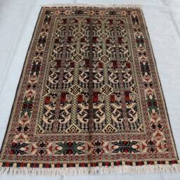 3x5 Handmade Afghan Rug - Area Bukhara Design Wool Rug, Rugs For Living Room Oriental Turkmen Kitchen 100x150 cm Carpet - thumbnail 3