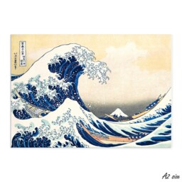Japanese Ukiyo-E Art Print Poster Woodblock Wall Hokusai Kanagawa Wave Mount Fuji San Beautiful Tattoo Japan Calligraphy Aesthetic A3 - thumbnail 3