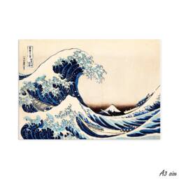 Japanese Ukiyo-E Art Print Poster Woodblock Wall Hokusai Kanagawa Wave Mount Fuji San Beautiful Tattoo Japan Calligraphy Aesthetic A3 - thumbnail 1