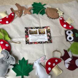 Handmade Woodland Animal Garland Nursery Decor Wall Hanging - thumbnail 4