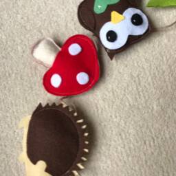 Handmade Woodland Animal Garland Nursery Decor Wall Hanging - thumbnail 3
