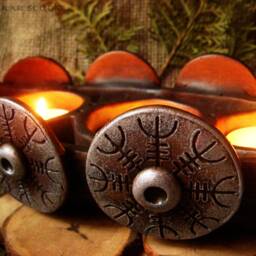 Handcrafted Candleholder Large Incense Holder For 3 Candle Viking Ship Drakkar - thumbnail 2