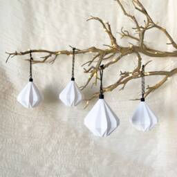 Origami Christmas Ornament/Scandinavian Minimalist Style 3D Printed - thumbnail 3