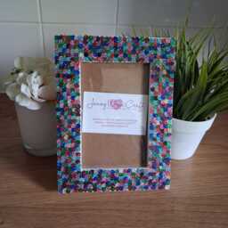 Colourful Glittery Sequin Photo Frame 4 X 6 Inches