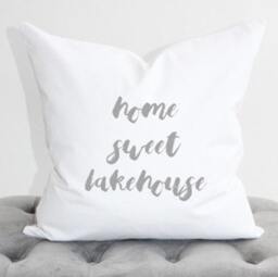 Home Sweet Lakehouse Pillow Cover, Lake House Pillow, Decor, Cabin Housewarming Gift - thumbnail 2
