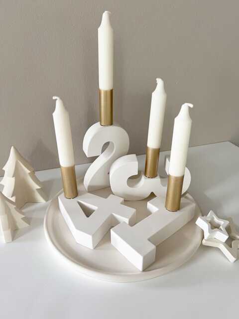 Advent Numbers 1-4 For Candles/ Wreath/ Christmas Decoration/ Winter Time/ Christmas/ - image 1