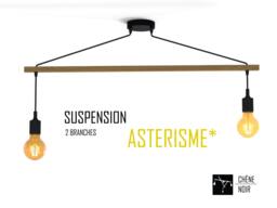 Pendant Light Asterism 2 Bulbs, White & Blue Scandinavian Chandelier - thumbnail 1