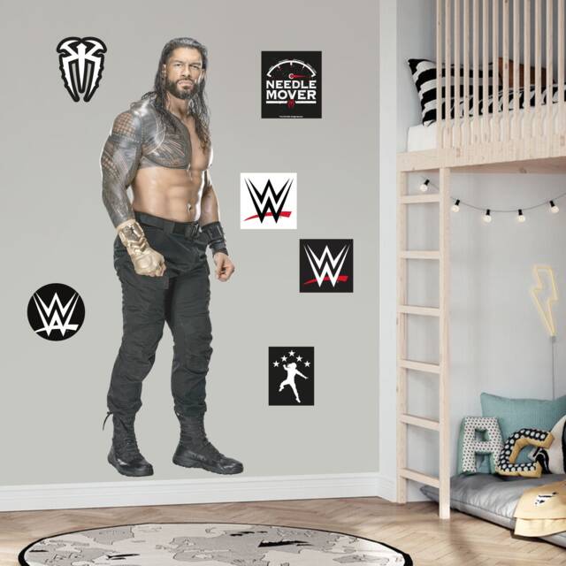 Wwe - Roman Reigns Wrestler Decal + Bonus Wall Sticker Set - image 1