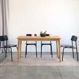 Handmade Oak Oulu Dining Table Scandinavian Mid-Century Design - thumbnail 4