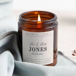 Personalised Anniversary Candle Gift Mr & Mrs Soy Wax