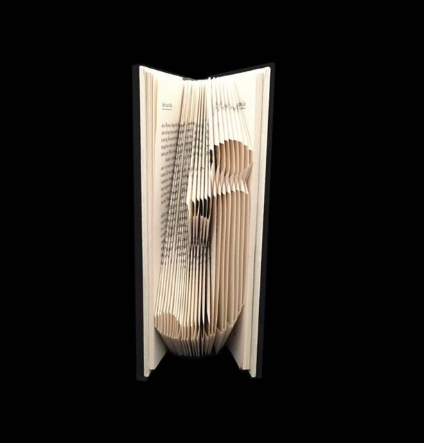 J - Lowercase J Monograms Folded-Book Art Sculpture - image 1