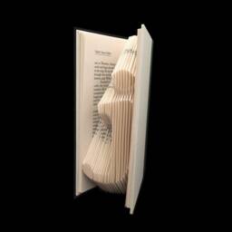 J - Lowercase J Monograms Folded-Book Art Sculpture - thumbnail 2