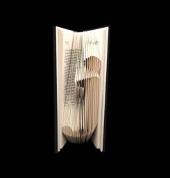 J - Lowercase J Monograms Folded-Book Art Sculpture - thumbnail 1
